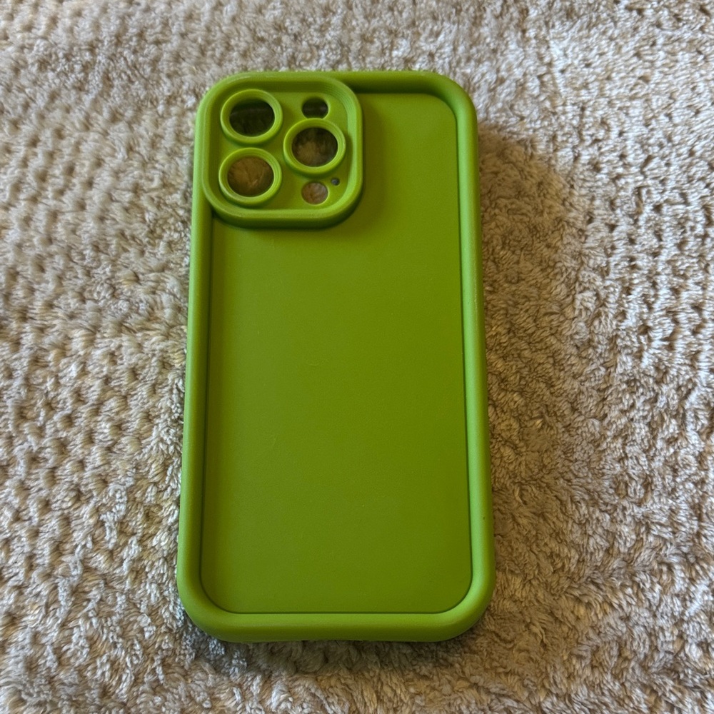 Green Silicone iPhone 15 Pro Max Case